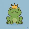 The Frog Prince with his golden crown